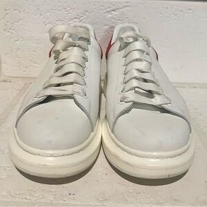 Alexander McQueen White and Red Sneakers